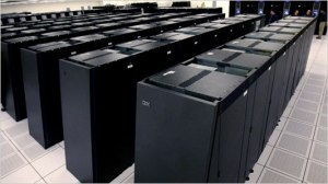 O super computador Blue Gene que foi usado para simular a função cerebral.